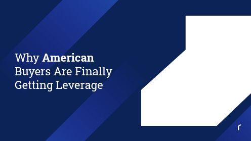 Why American Buyers Are Finally Getting Leverage | Check out the Move Meter at www.gloriaNow.com and learn more about your next home location.